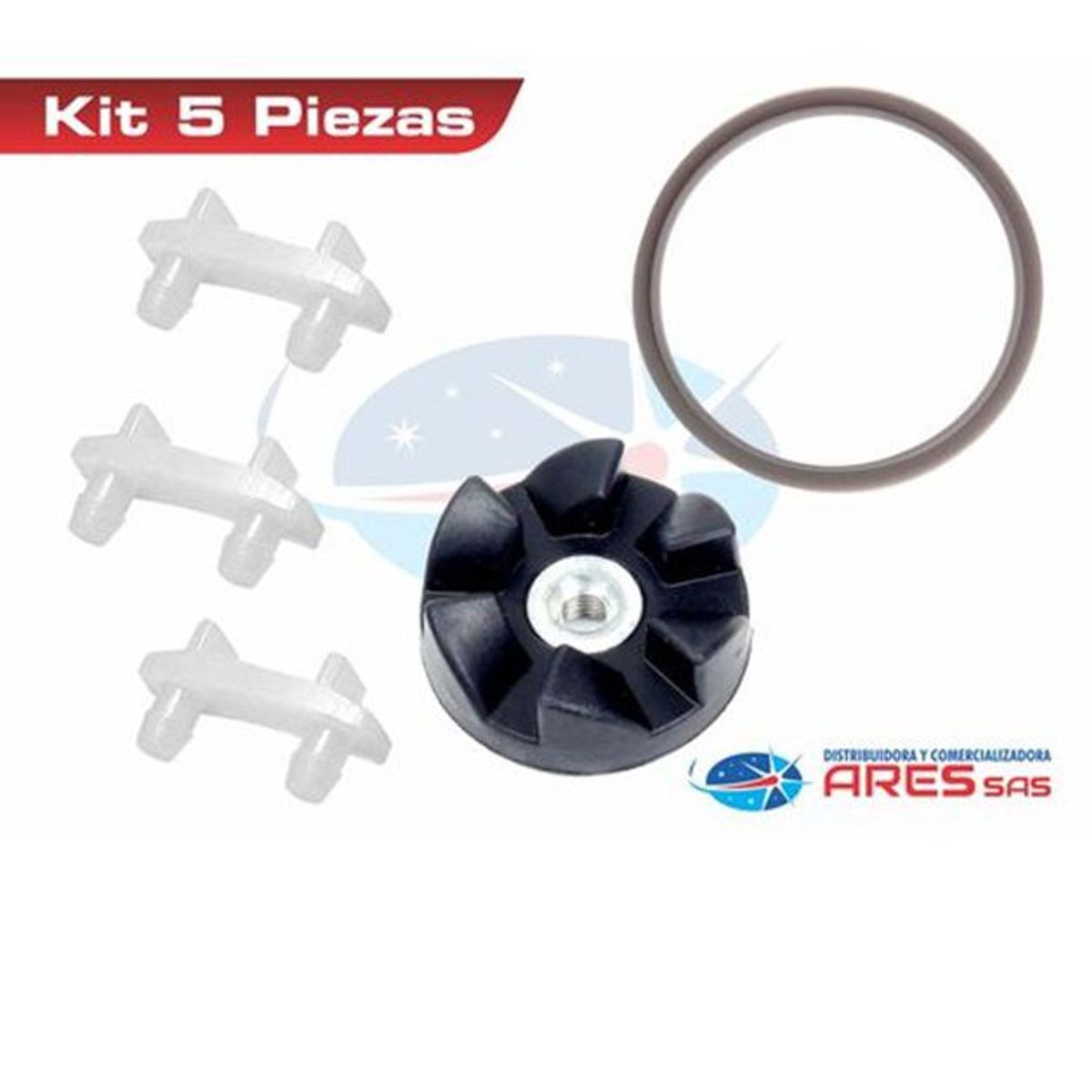 ARES - KIT 5 Piezas de repuestos Para NUTRIBULLET 600-900 WATTS