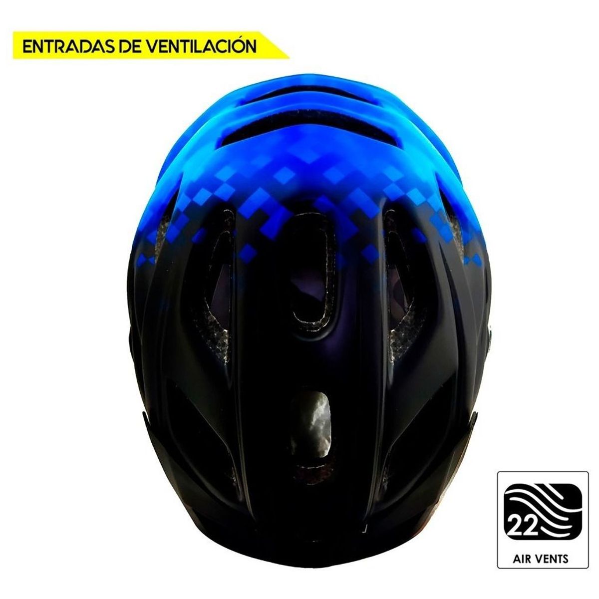 BKS - CASCO DE BICICLETA PARA ADULTOS BKS MTB H360 NEGRO-AZUL