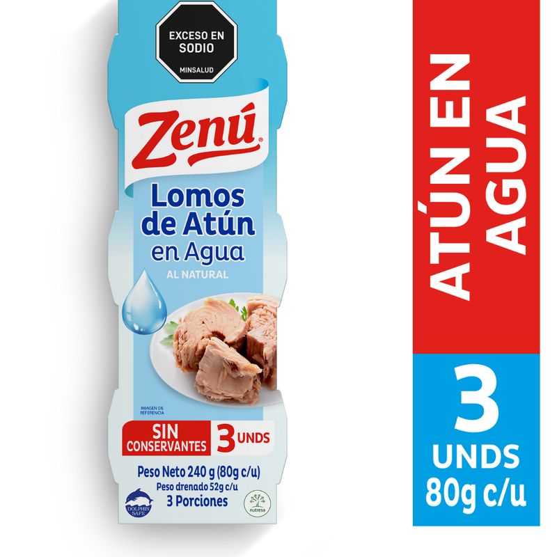 ZENU - Lomo de Átun en Agua Zenu x 3 unidades