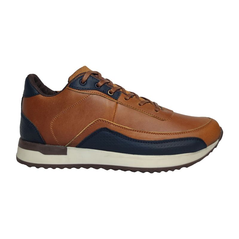 CALZADO CON ALTURA MONSERRATE - Tenis en cuero para hombre marca Monserrate Ref Nevada color miel_.