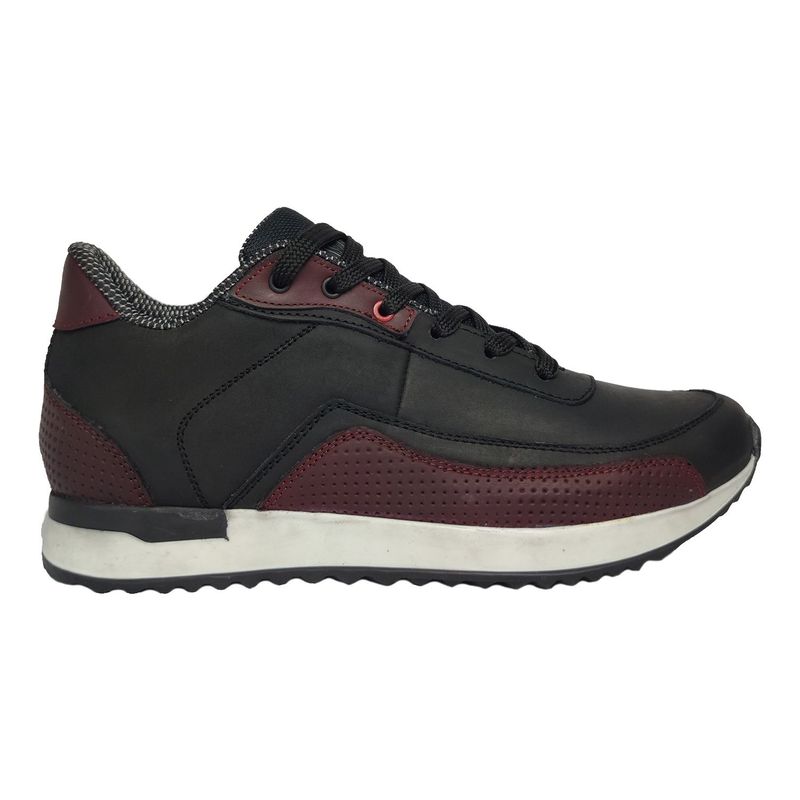 CALZADO CON ALTURA MONSERRATE - Tenis en CUERO para hombre marca Monserrate Ref Nevada color negro_.