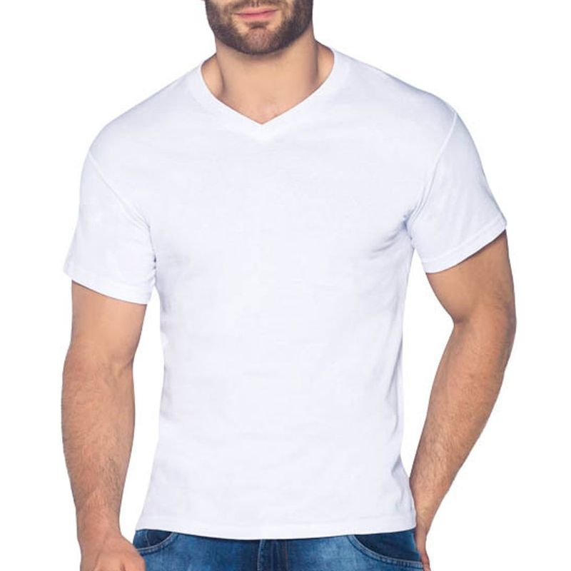 CROYDON - Camiseta Cuello V Blanco para Hombre Croydon