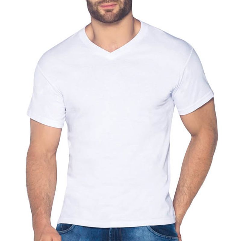CROYDON - Camiseta Cuello V Blanco para Hombre Croydon