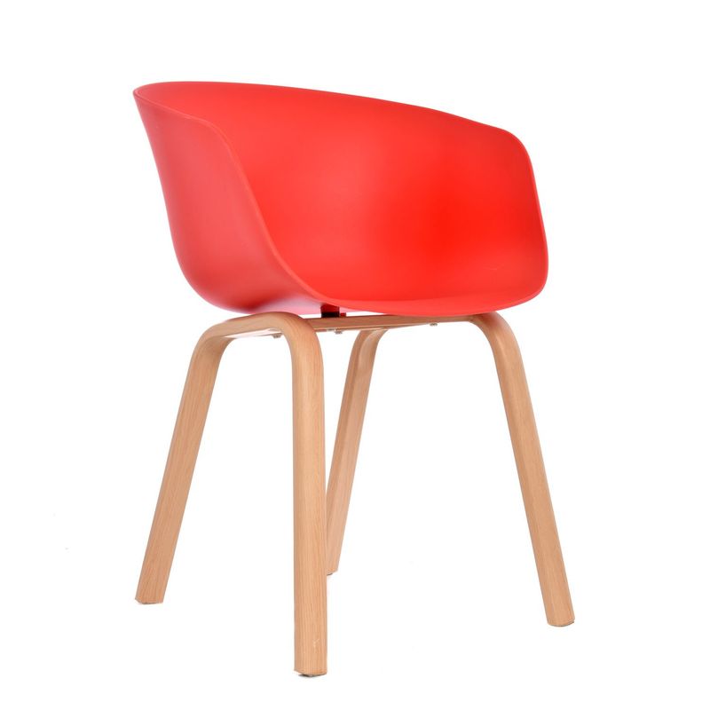 BONNO - Silla Diseño Volga Roja Est Metal Hb Retail