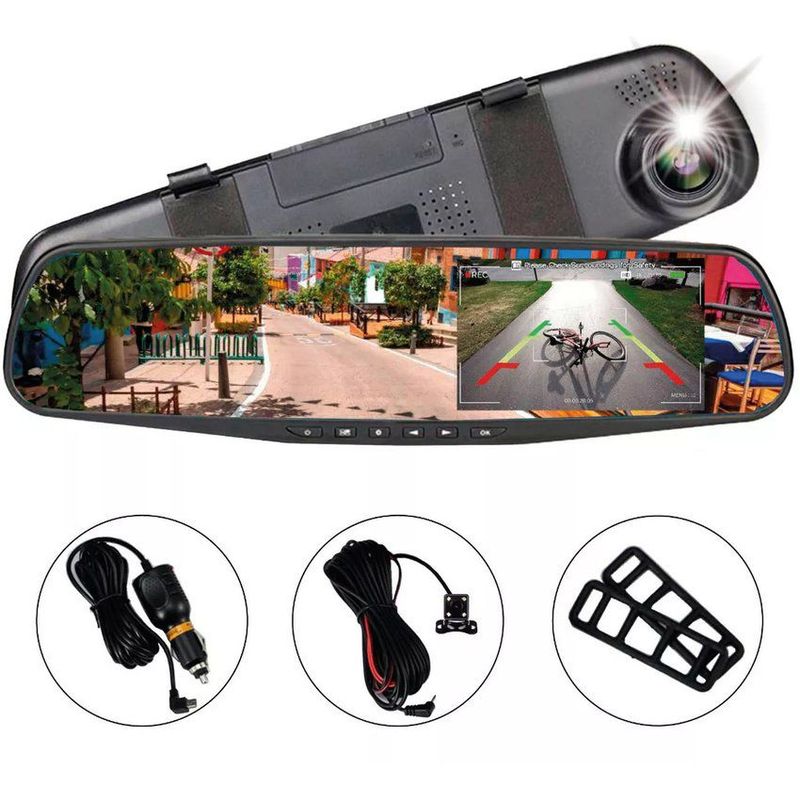 SUBE - Espejo Retrovisor con Camara trasera Carro FULL HD Vehículo
