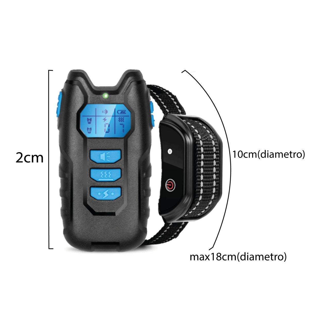 SUBE - Collar de perro entrenamiento adiestramiento eléctrico verde