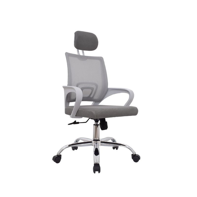 BONNO - Silla de Oficina Con Cabecero Atlantis Gris XJ