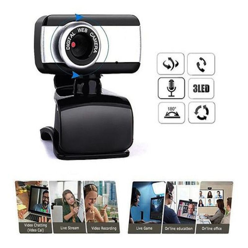 GENERICO - Cámara Web Con Microfono 480p Zoom Skype Compatible Con Mac
