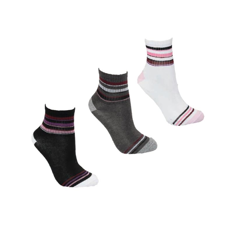 CROYDON - Medias Zahra Pack X 3 Rayas M.Color para Mujer Croydon