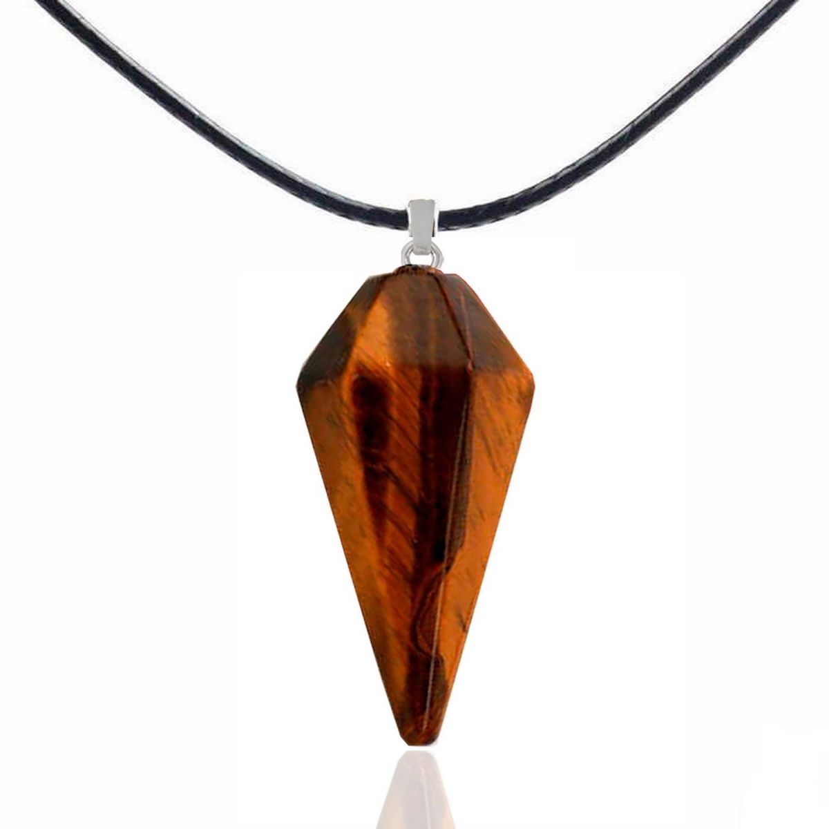 DAYOSHOP - Collar Cuarzo Ojo De Tigre Pendulo Mas Estuche