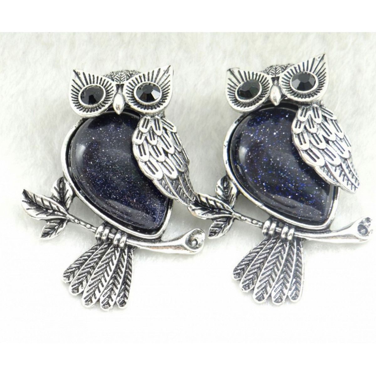 DAYOSHOP - Collar Cuarzo Lluvia De Plata Buho Sabio Mas Estuche