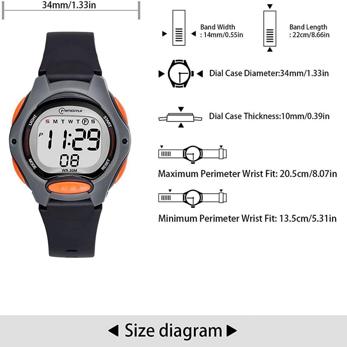 MINGRUI - Reloj Mingrui Impermeable Niña Niño Mas Estuche...