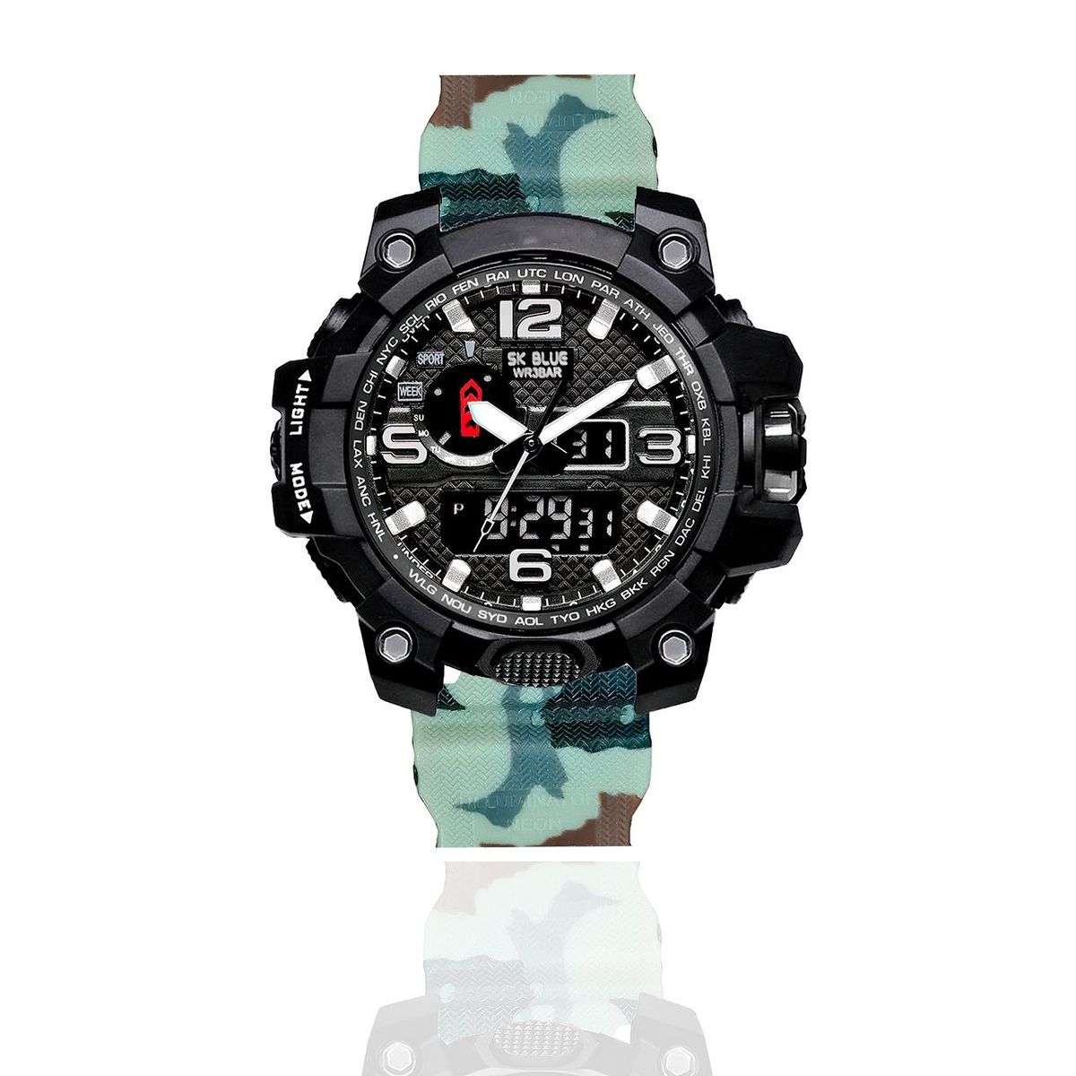 DAYOSHOP - Reloj Shock Hombre Led Digital Hora Doble Mas Estuche