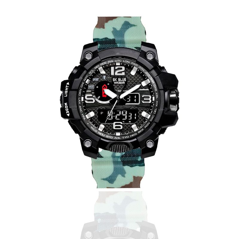 DAYOSHOP - Reloj Shock Hombre Led Digital Hora Doble Mas Estuche