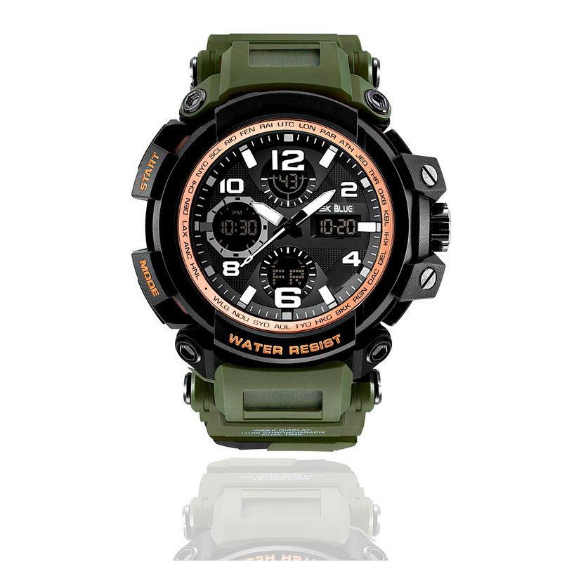 DAYOSHOP - Reloj Shock Hombre Led Digital Hora Doble Mas Estuche