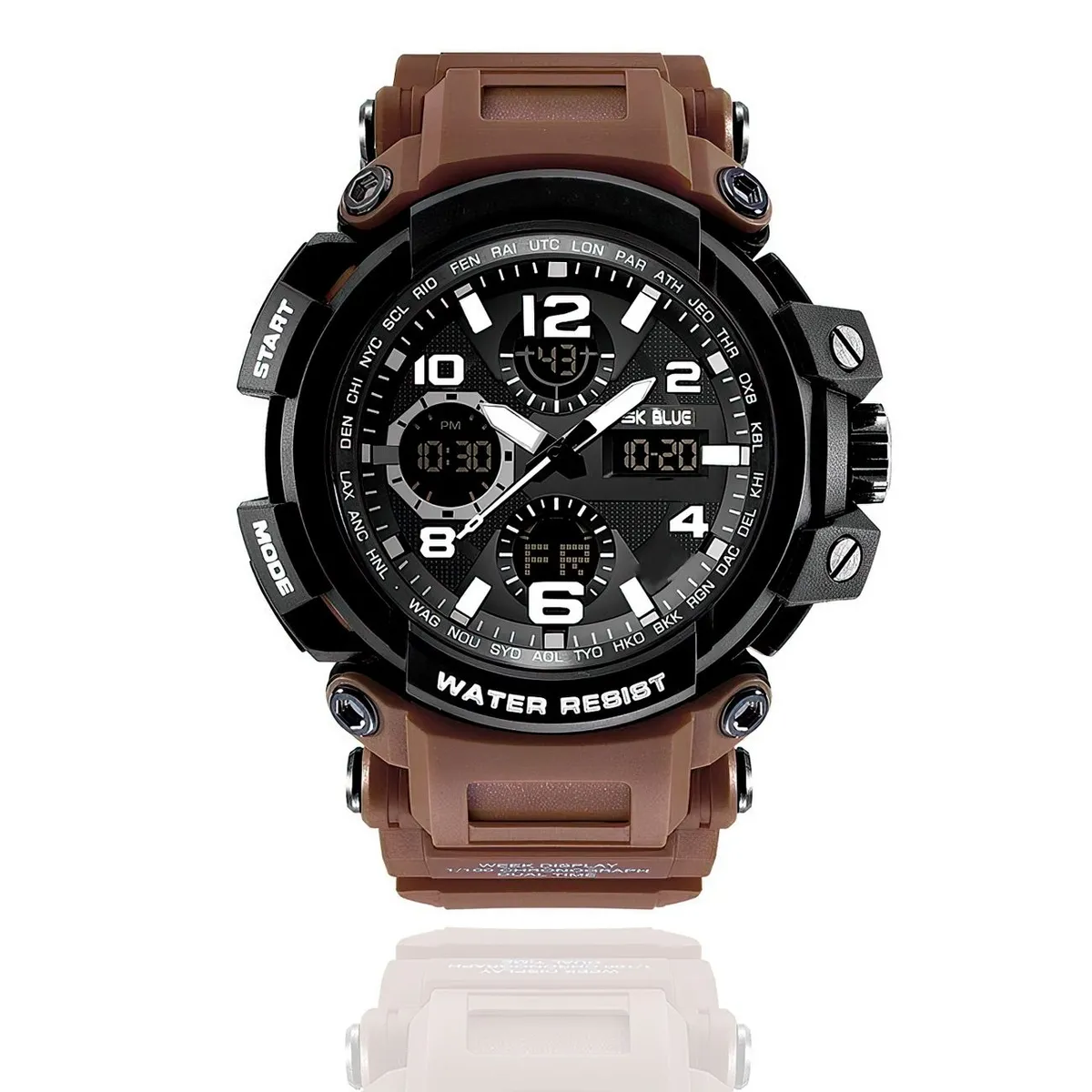 DAYOSHOP - Reloj Shock Hombre Led Digital Hora Doble Mas Estuche