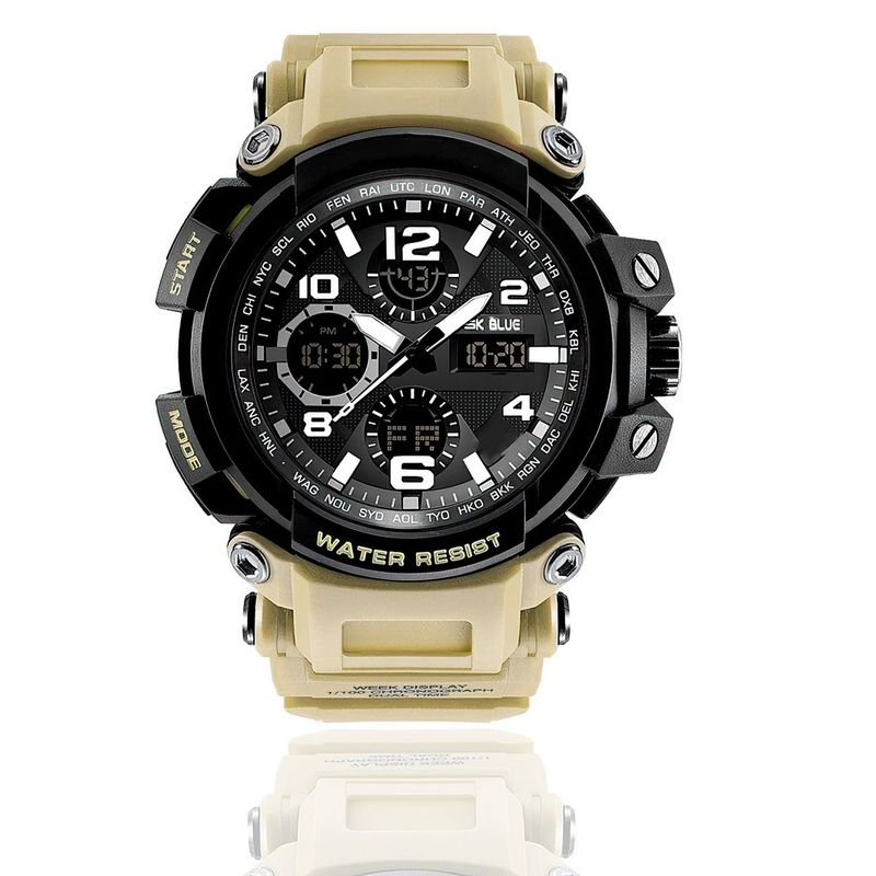 DAYOSHOP - Reloj Shock Hombre Led Digital Hora Doble Mas Estuche
