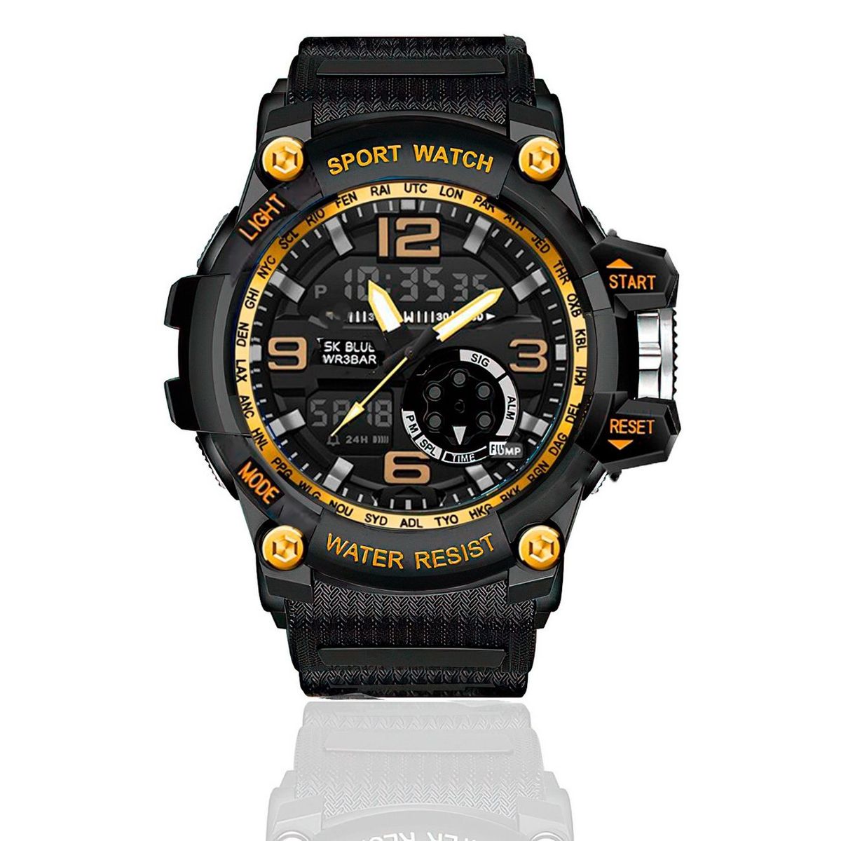 DAYOSHOP - Reloj Shock Hombre Led Digital Hora Doble Mas Estuche