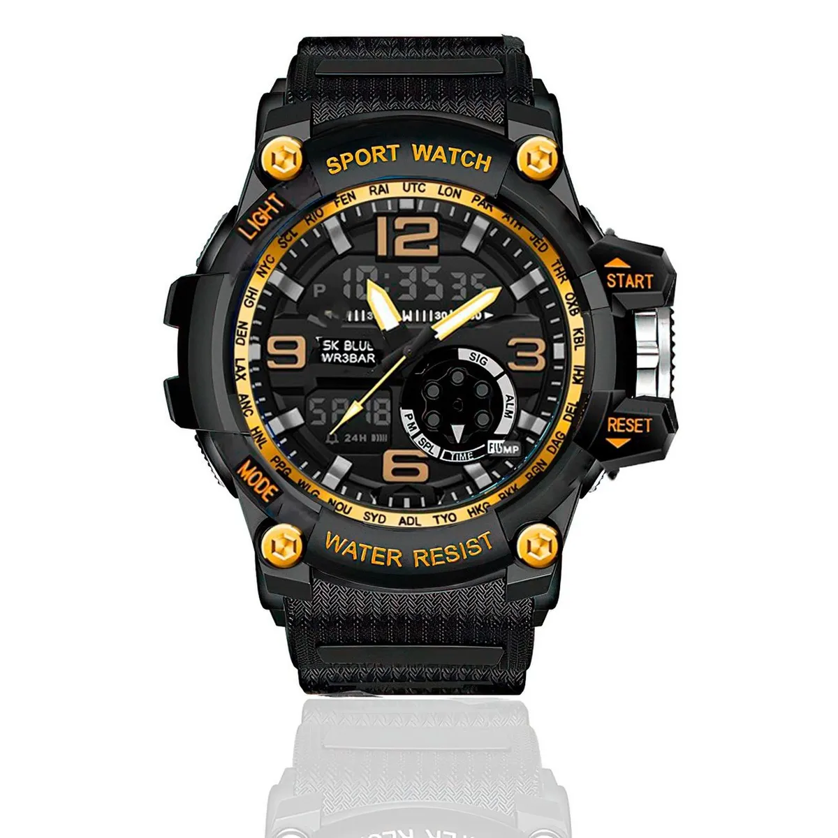DAYOSHOP - Reloj Shock Hombre Led Digital Hora Doble Mas Estuche