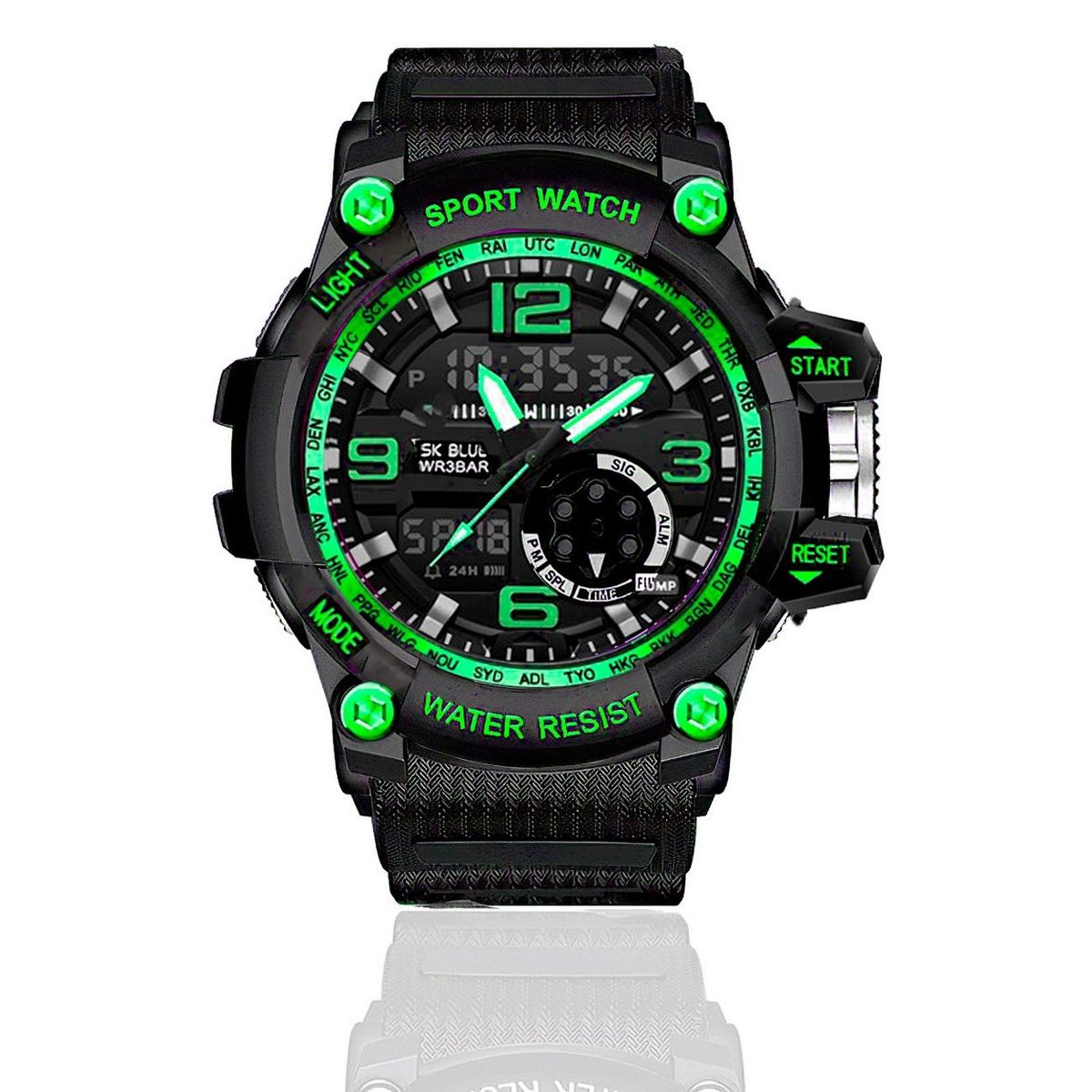 DAYOSHOP - Reloj Shock Hombre Led Digital Hora Doble Mas Estuche