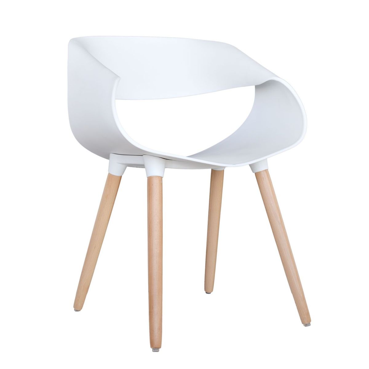BONNO - Silla Diseño Luna Blanca Est Madera Hb Bonno