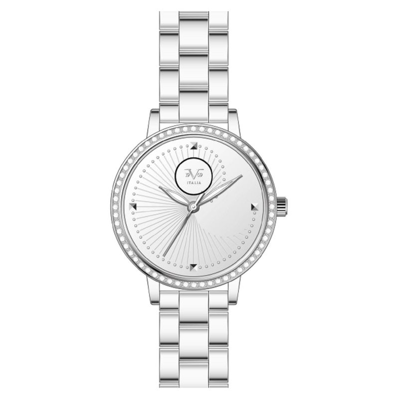 19V69 ITALIA - Reloj Mujer Plateado + 5 Complementos de Lujo Incluidos