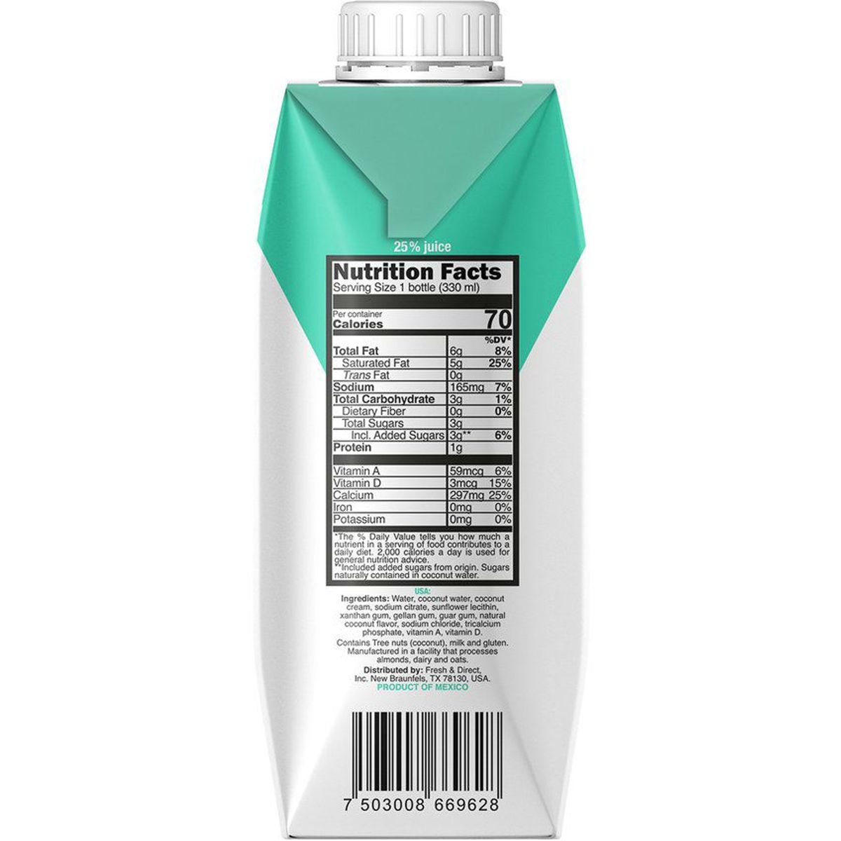 GENERICO - Bebida de coco original 330 ml