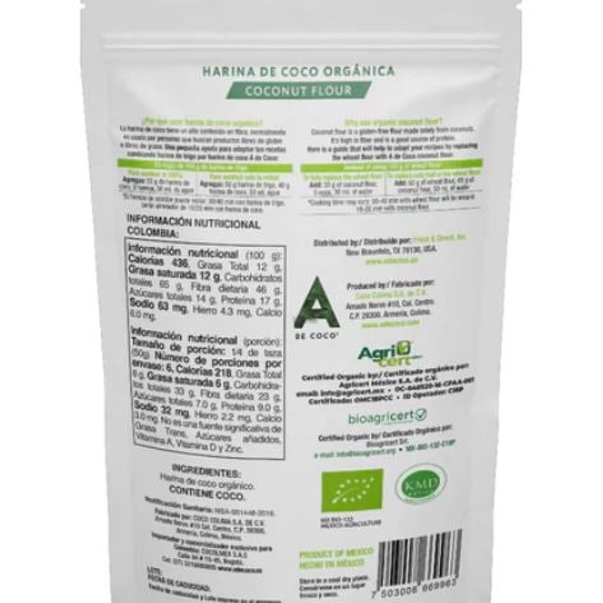 A DE COCO_MC - Harina de coco orgánico 300 gr