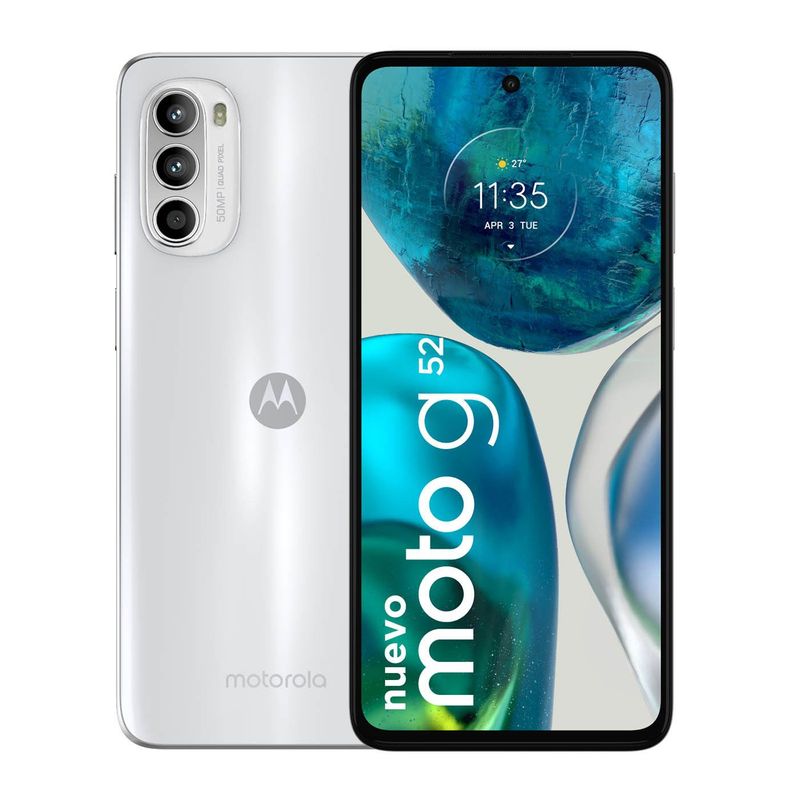 MOTOROLA - Celular Motorola Moto G52 128GB 6GB RAM 50MP Dual SIM Blanco