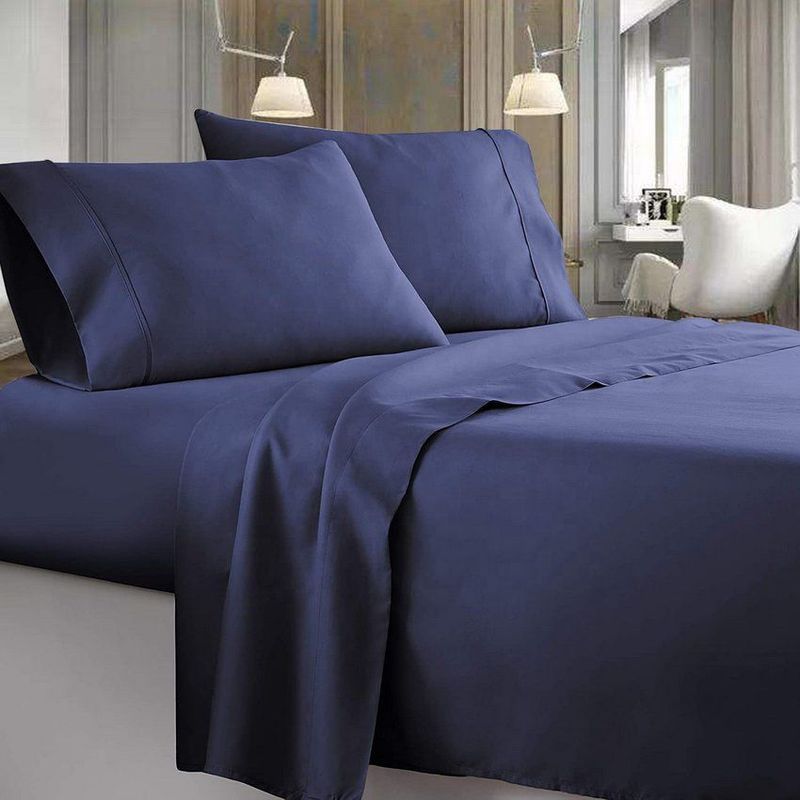 HOGAR DE MIS SUENOS - Juego de sabanas embozadas cama doble140x190cms color azul