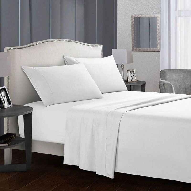 HOGAR DE MIS SUENOS - Juego de sabanas ebozadas cama sencilla 100x190cms color blanco