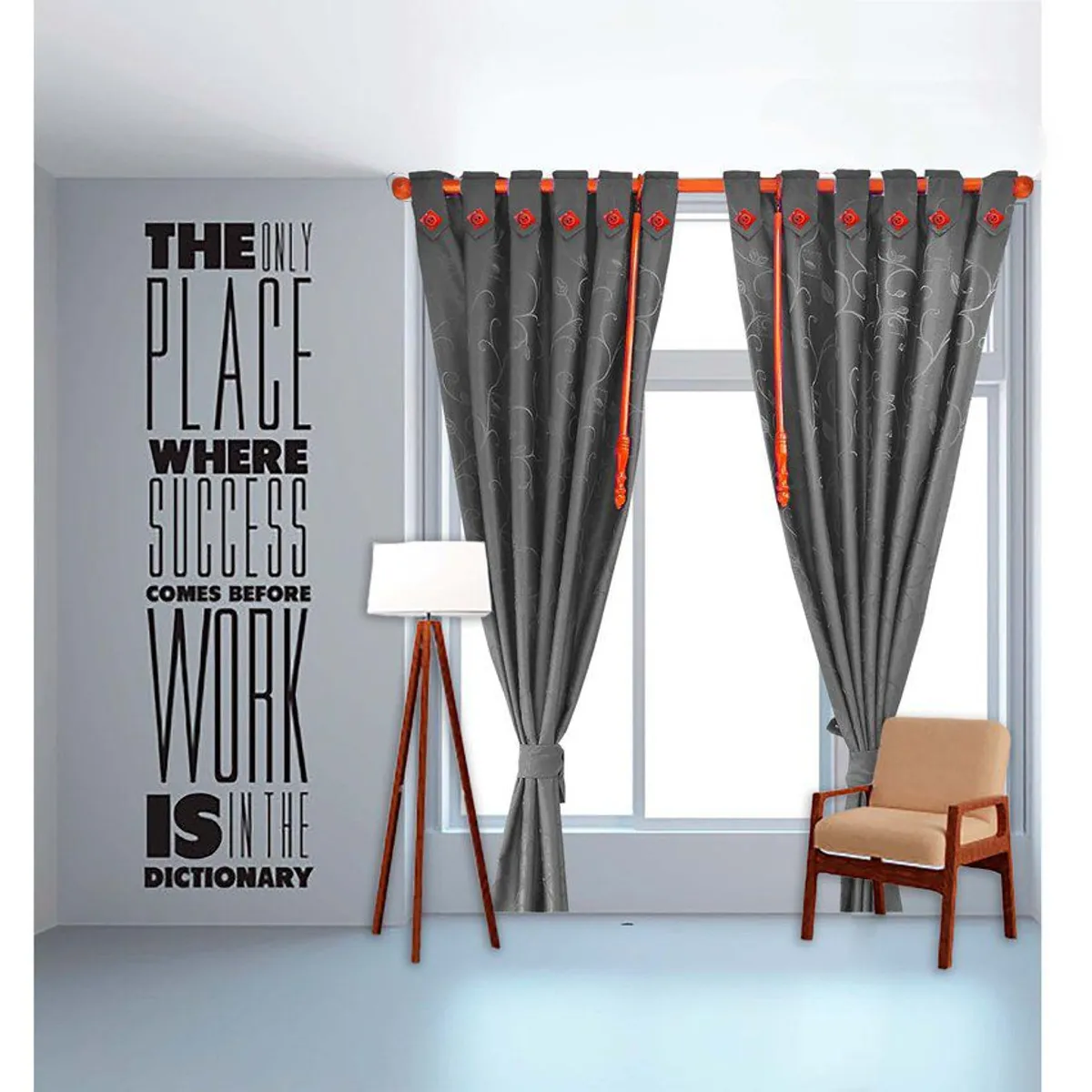 ADVANCE - Cortina moderna jacquard sala o habitación 280cm x 210cm multicolor