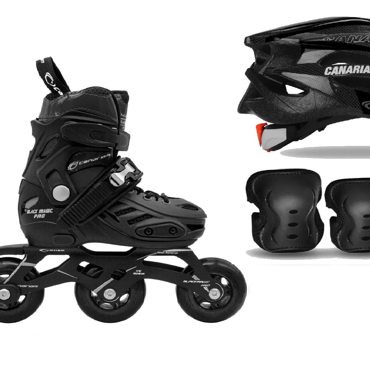 CANARIAM - COMBO PATINES BLACK MAGIC PRO PLUS NG 27-30 KITC4 CASCO SONIC