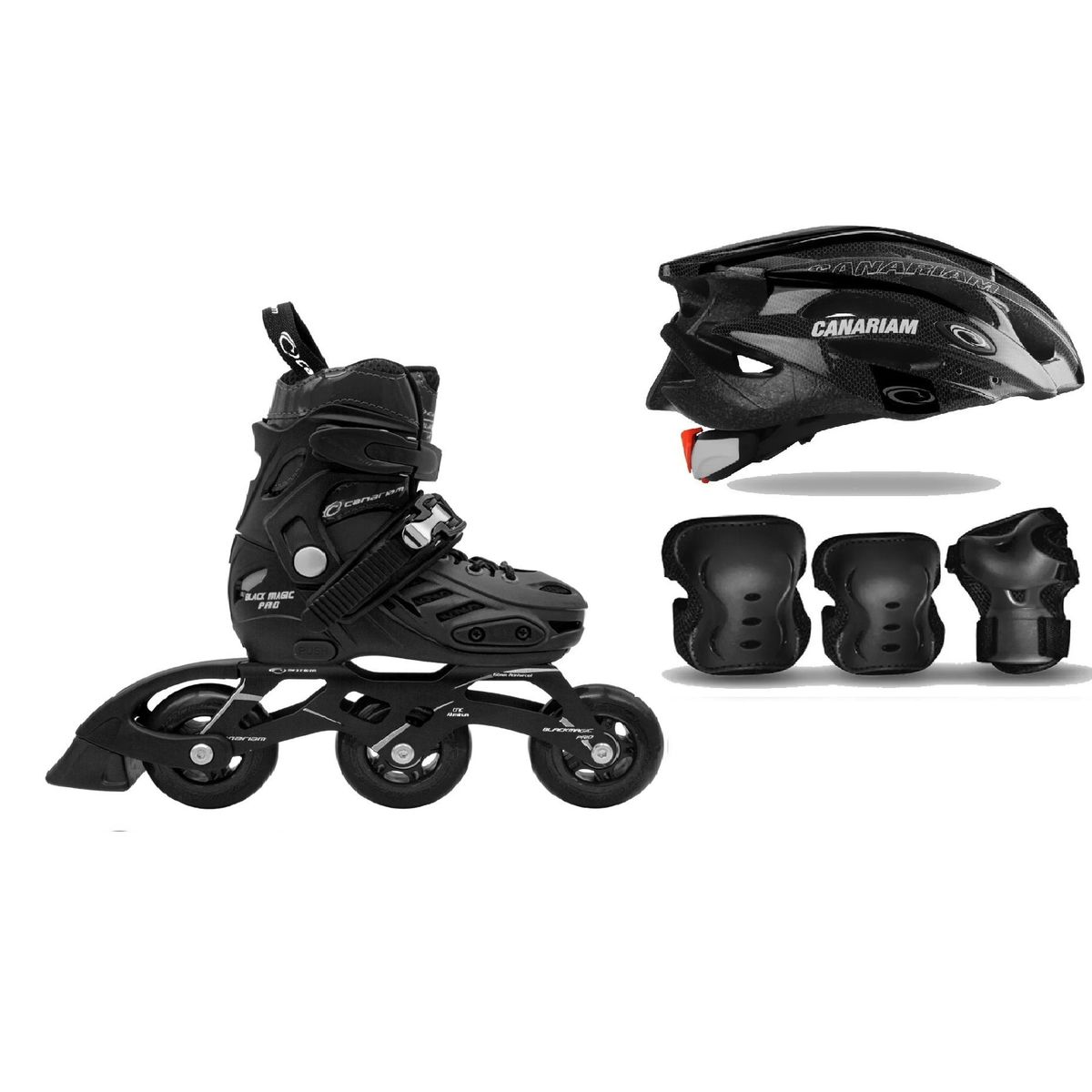 CANARIAM - COMBO PATINES BLACK MAGIC PRO PLUS NG 27-30 KITC4 CASCO SONIC