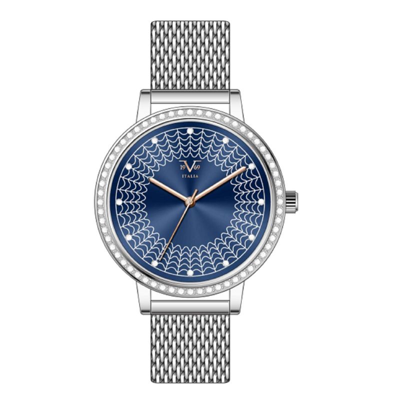 19V69 ITALIA - Reloj Mujer Plateado + 5 Complementos de Lujo Incluidos