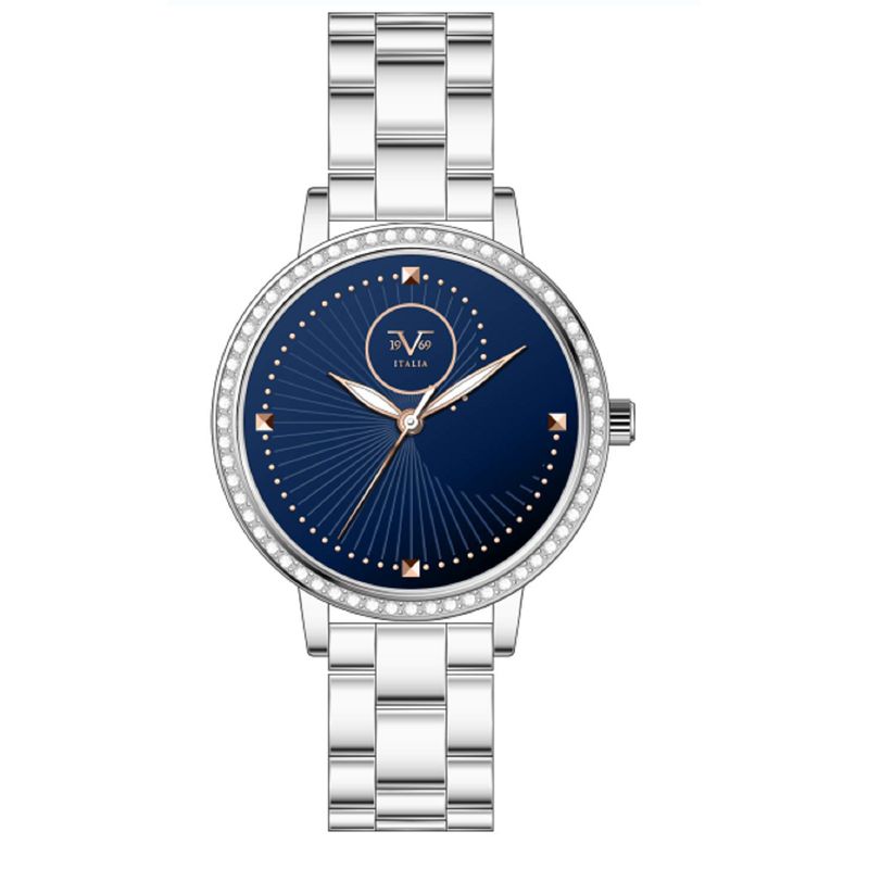 19V69 ITALIA - Reloj Mujer Plateado + 5 Complementos de Lujo Incluidos