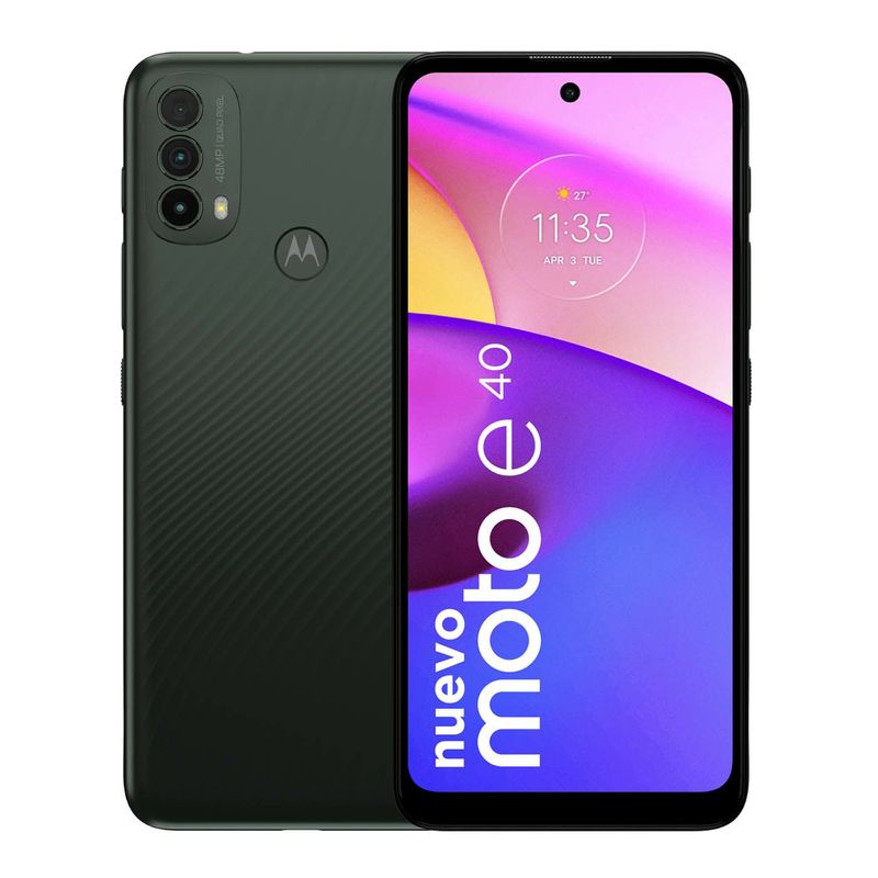 MOTOROLA - Celular Motorola Moto E40 64GB 4GB RAM Dual SIM Gris