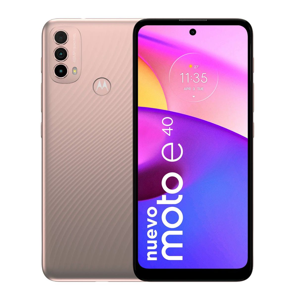 MOTOROLA - Celular Motorola Moto E40 64GB 4GB RAM Dual SIM Rosa