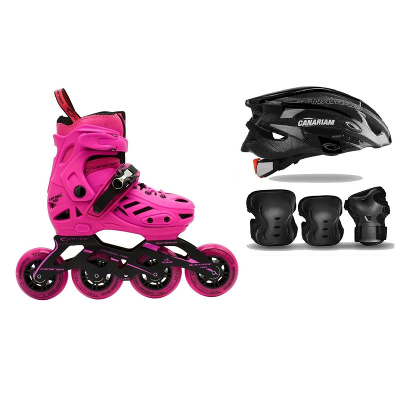 CANARIAM - COMBO PATINES BLACK MAGIC PRO PLUS FUC 31-34 KITC4 CASCO SONIC