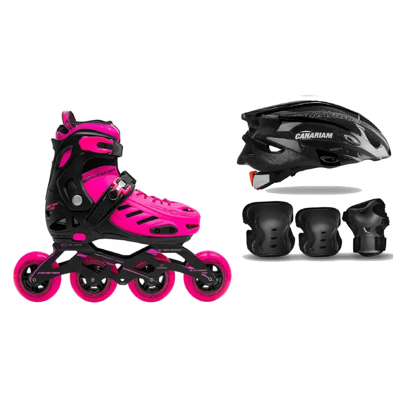 CANARIAM - COMBO PATINES BLACK MAGIC PRO PLUS FUC 39-42 KITC4 CASCO SONIC