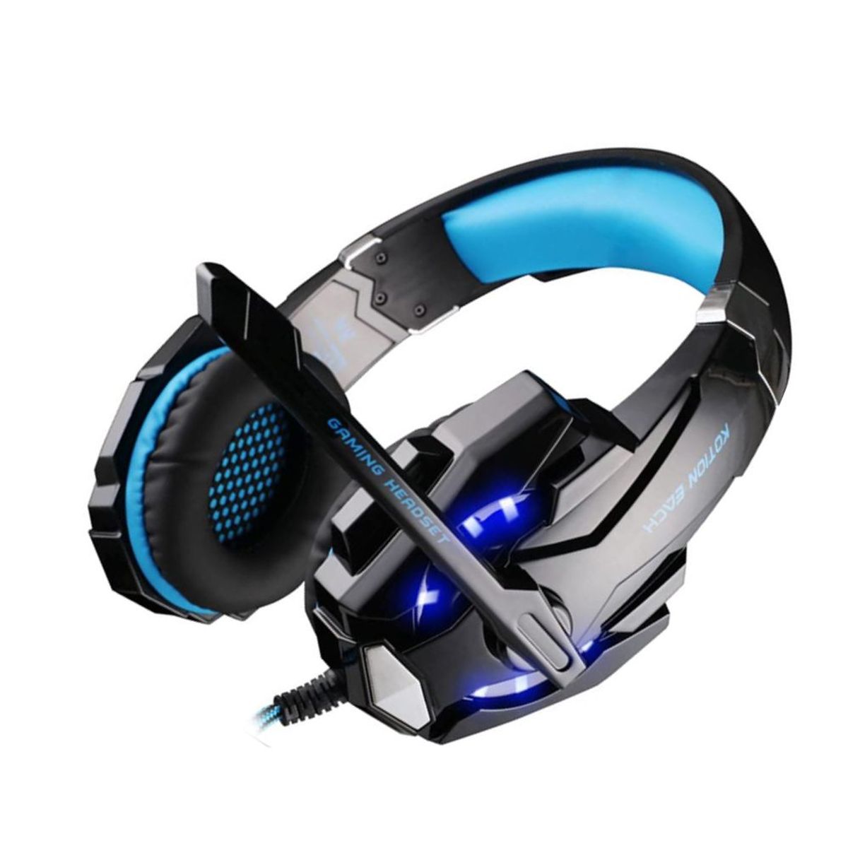KOTION EACH - Audifono Diadema Gamer G9000 Con Adaptador Azul