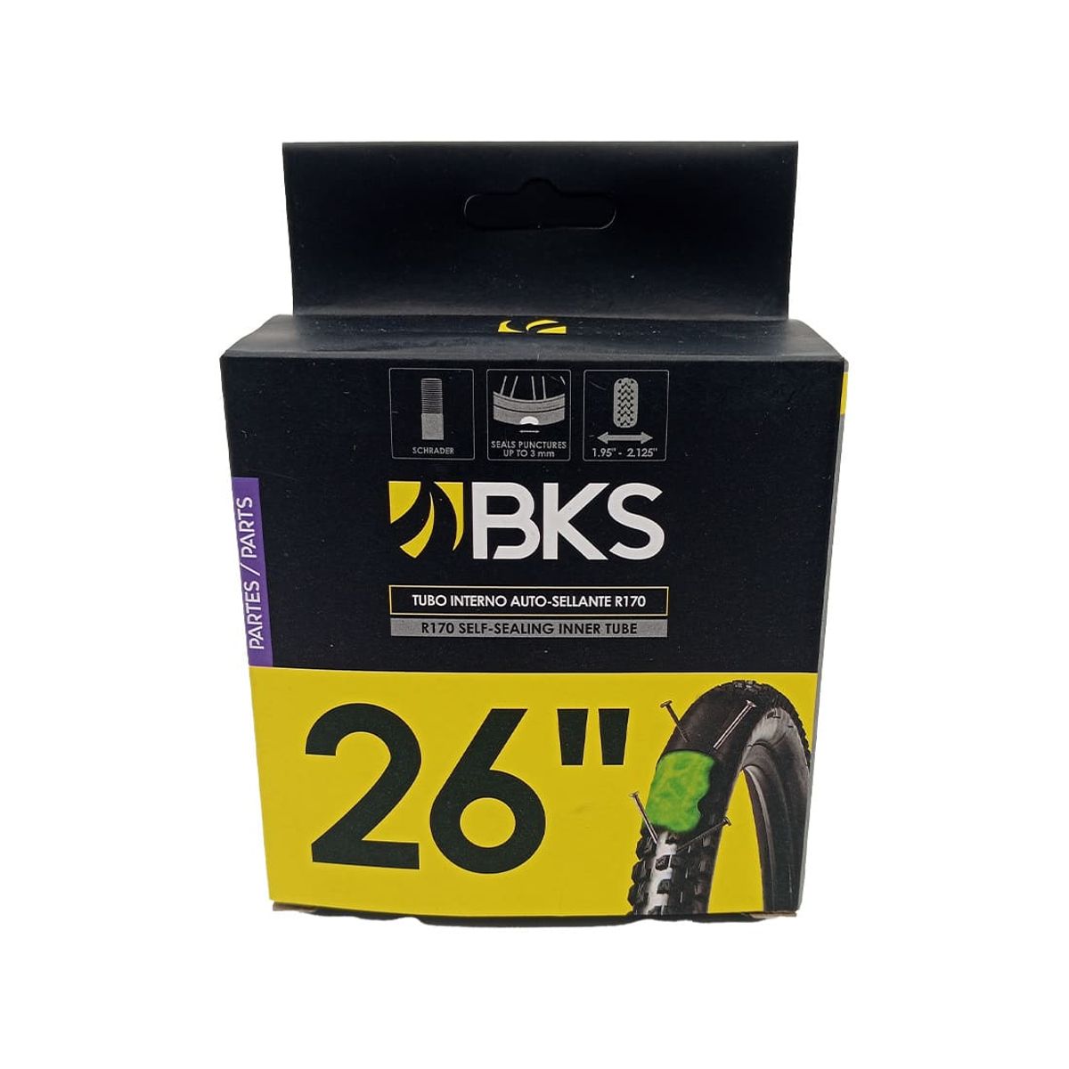 BKS - Neumáticos De Bicicleta Tubo Interno Rin 26 Auto Sellante