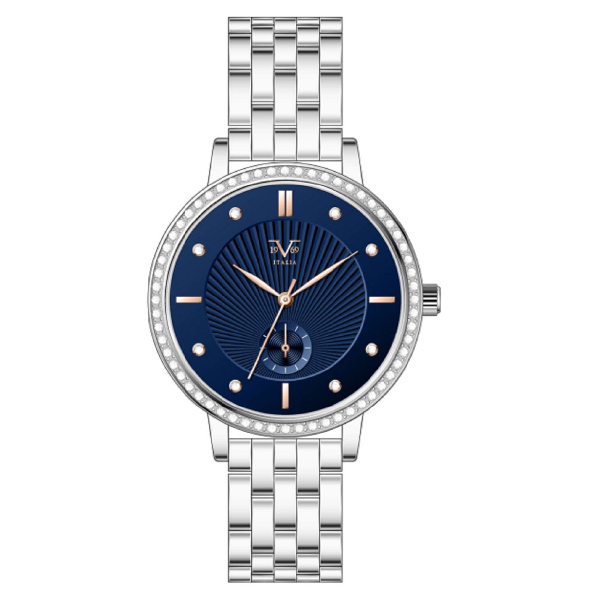 19V69 ITALIA - Reloj Mujer Plateado + 5 Complementos de Lujo Incluidos