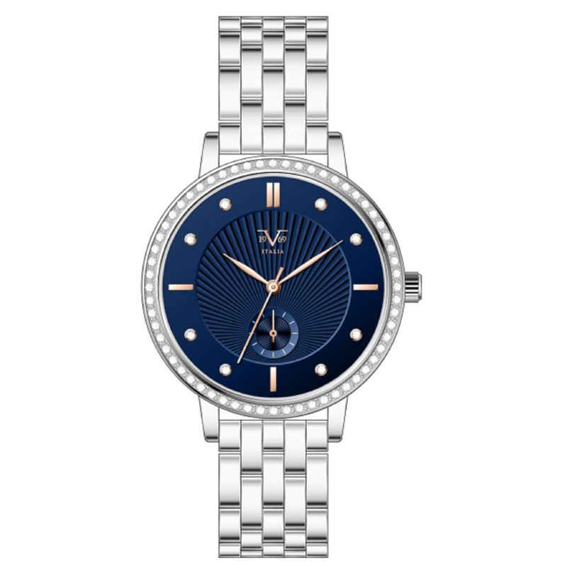 19V69 ITALIA - Reloj Mujer Plateado + 5 Complementos de Lujo Incluidos