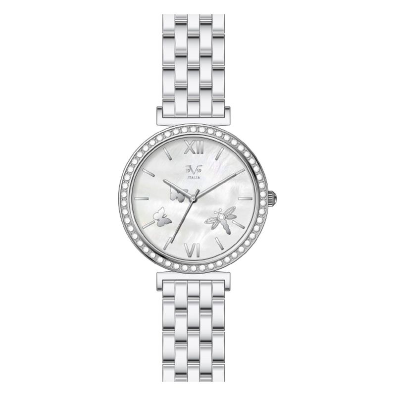 19V69 ITALIA - Reloj Mujer Plateado + 5 Complementos de Lujo Incluidos