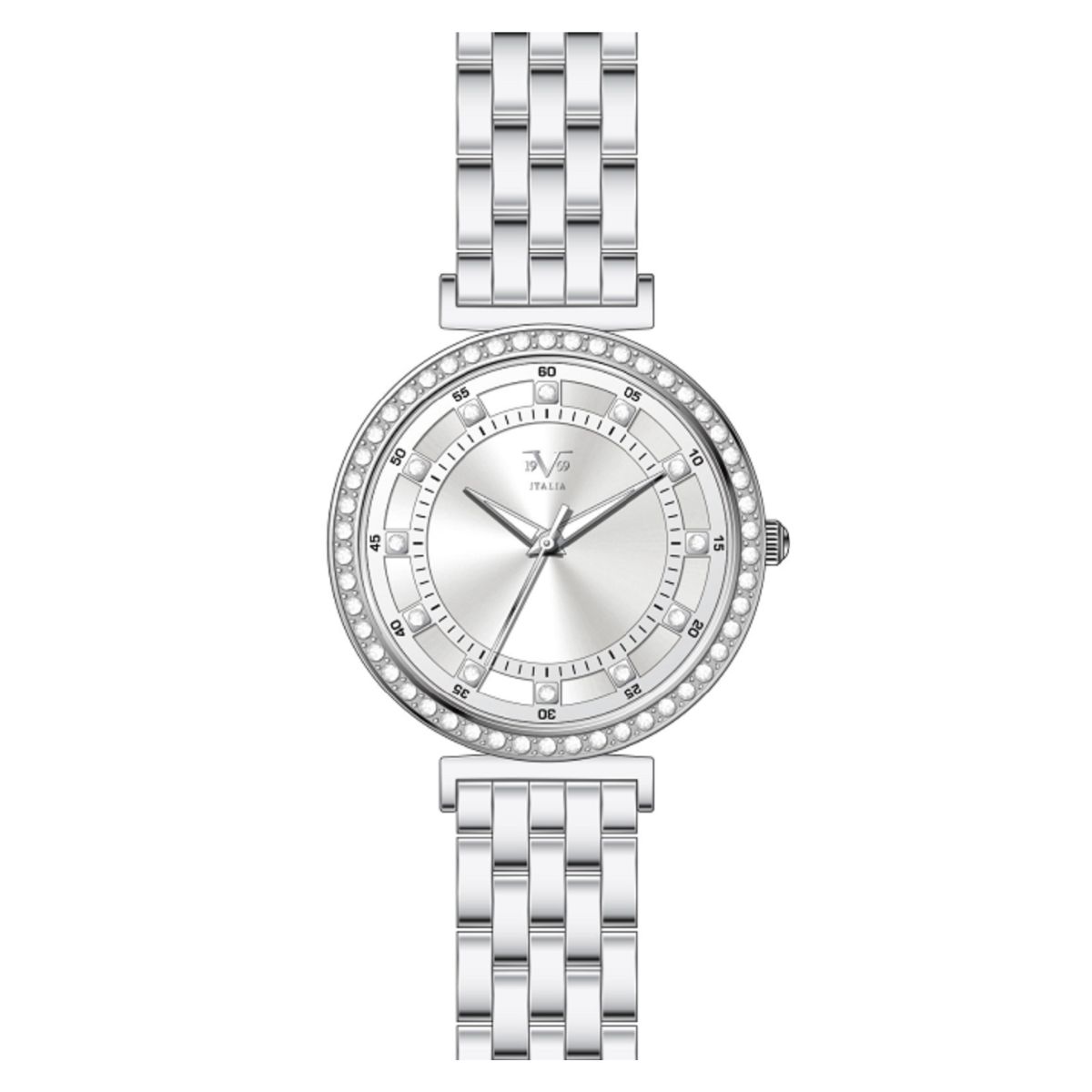 19V69 ITALIA - Reloj Mujer Plateado + 5 Complementos de Lujo Incluidos