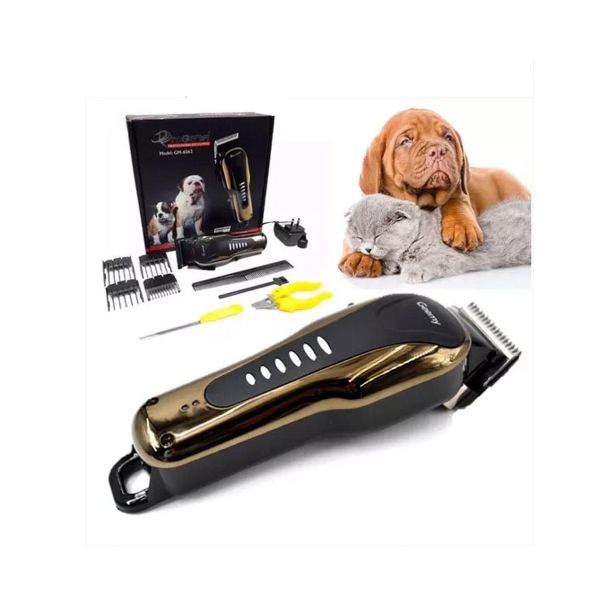GEMEI GEEMY - Set Maquina Peluquera Canina y Felina Gm-6063 ONE PIXEL