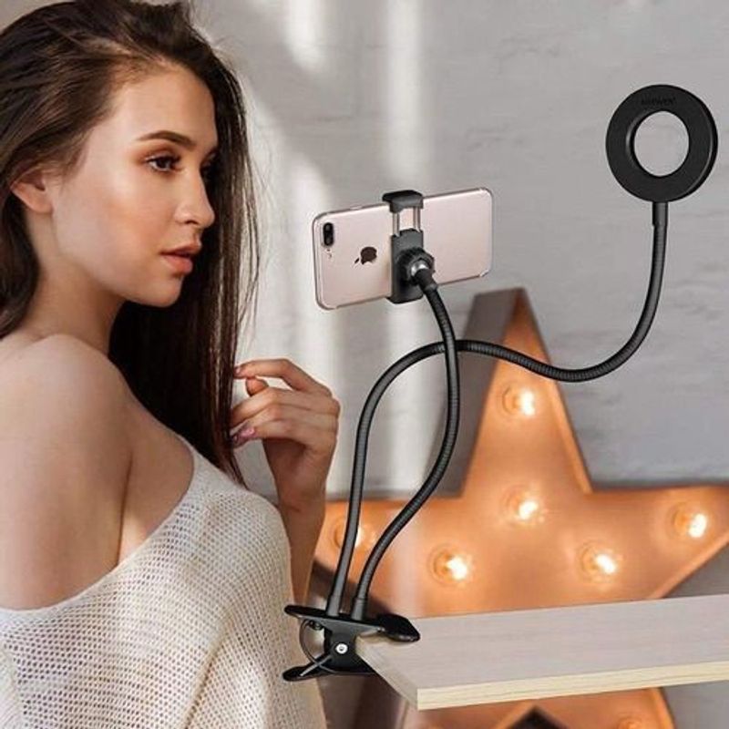 GENERICO - Aro Led Selfie  Soporte Para Celular Usb Multiuso