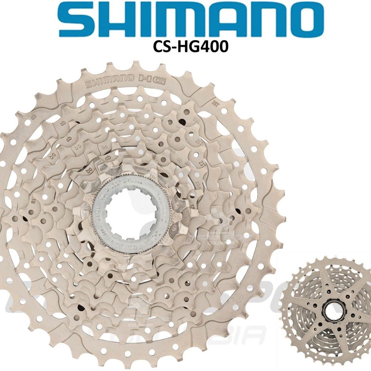 SHIMANO - Pacha Bicicleta Shimano Hg400 Cassette 9V 12-36 Mtb
