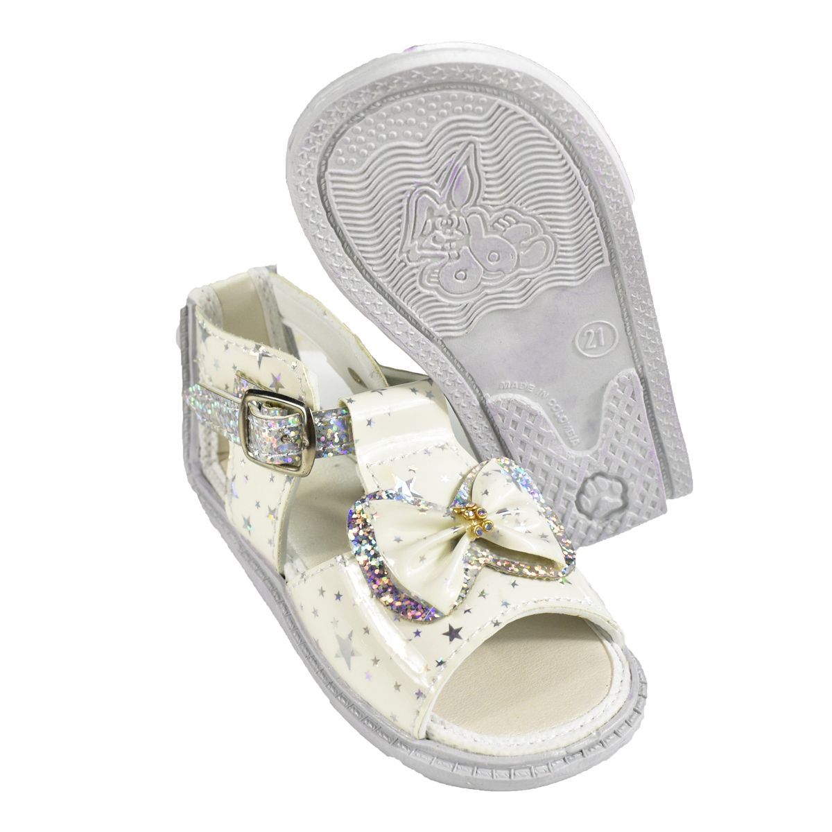 MUNDO BEBE - Sandalia No Tuerce Niña Estrella Blanca